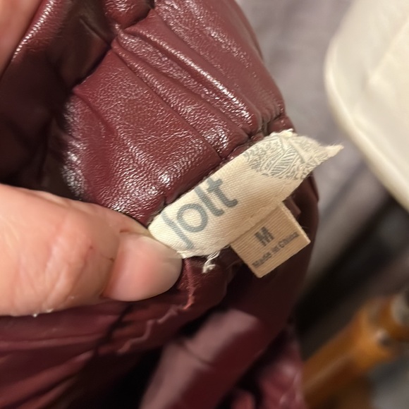 Jolt faux leather mini skirt paper bag waist and pockets - Picture 6 of 7